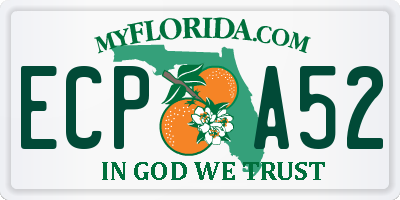 FL license plate ECPA52
