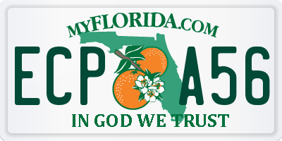 FL license plate ECPA56