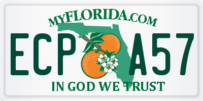 FL license plate ECPA57