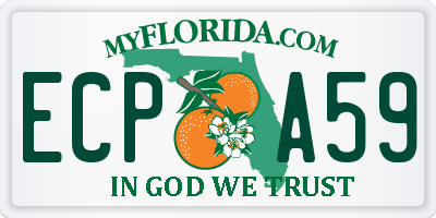 FL license plate ECPA59