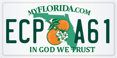 FL license plate ECPA61