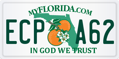 FL license plate ECPA62