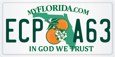 FL license plate ECPA63