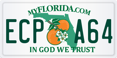 FL license plate ECPA64