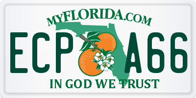 FL license plate ECPA66