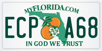 FL license plate ECPA68