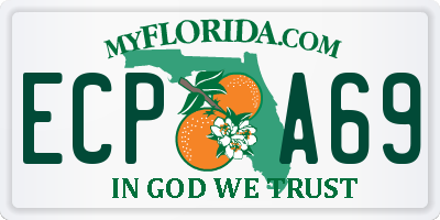 FL license plate ECPA69
