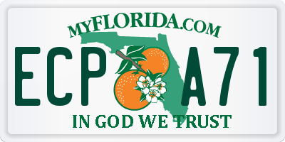 FL license plate ECPA71