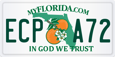 FL license plate ECPA72
