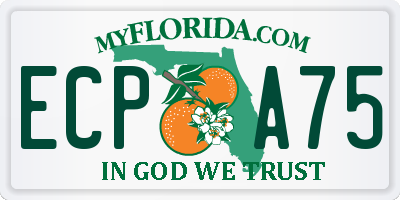 FL license plate ECPA75