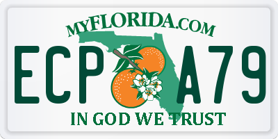 FL license plate ECPA79