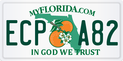 FL license plate ECPA82