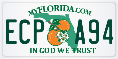 FL license plate ECPA94