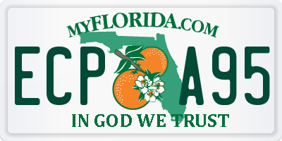 FL license plate ECPA95