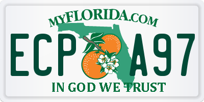 FL license plate ECPA97