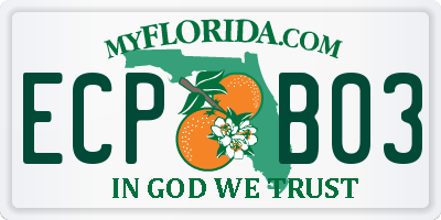 FL license plate ECPB03