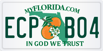 FL license plate ECPB04
