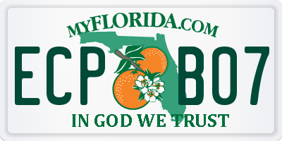 FL license plate ECPB07
