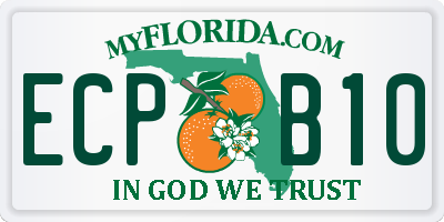 FL license plate ECPB10