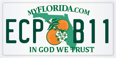 FL license plate ECPB11