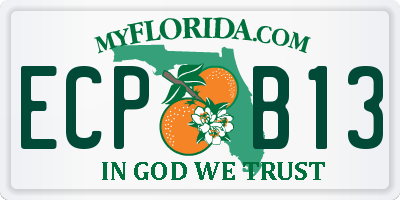 FL license plate ECPB13