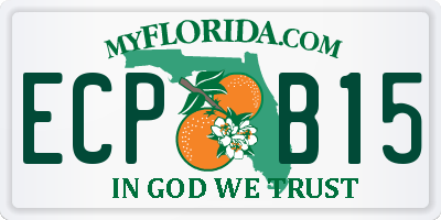 FL license plate ECPB15