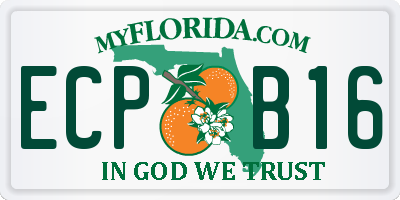 FL license plate ECPB16