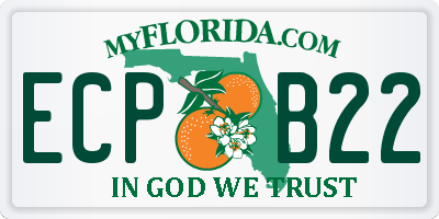 FL license plate ECPB22