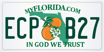 FL license plate ECPB27