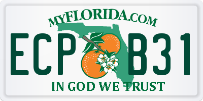 FL license plate ECPB31