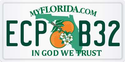 FL license plate ECPB32
