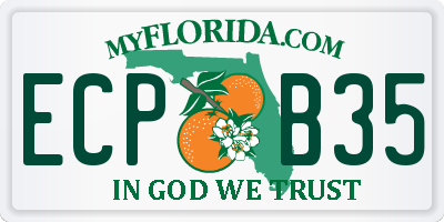 FL license plate ECPB35