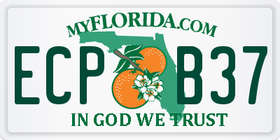 FL license plate ECPB37