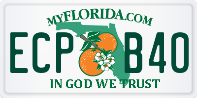 FL license plate ECPB40
