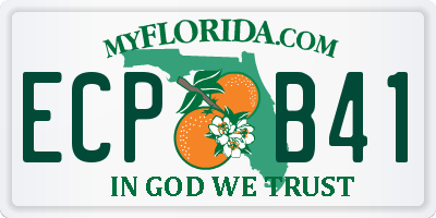 FL license plate ECPB41