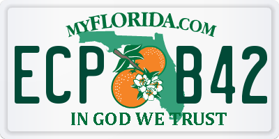 FL license plate ECPB42