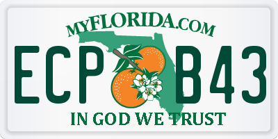 FL license plate ECPB43