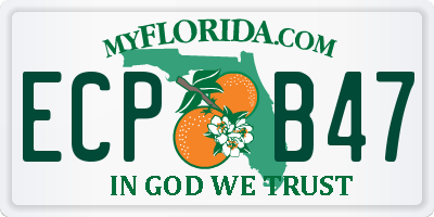 FL license plate ECPB47