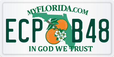 FL license plate ECPB48