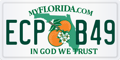 FL license plate ECPB49