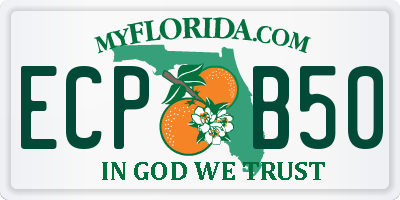 FL license plate ECPB50