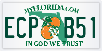FL license plate ECPB51