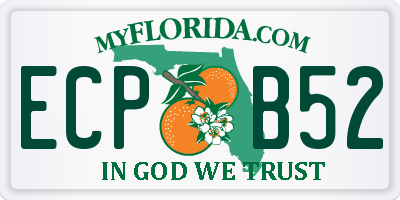 FL license plate ECPB52