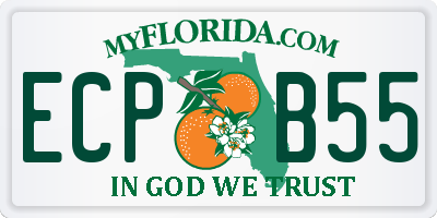 FL license plate ECPB55