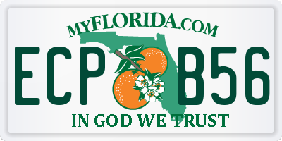 FL license plate ECPB56