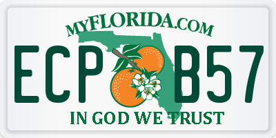 FL license plate ECPB57
