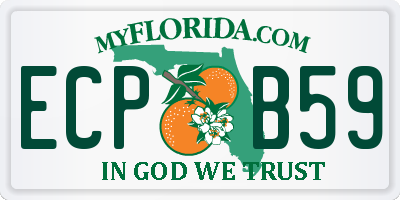 FL license plate ECPB59