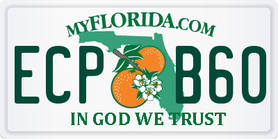 FL license plate ECPB60