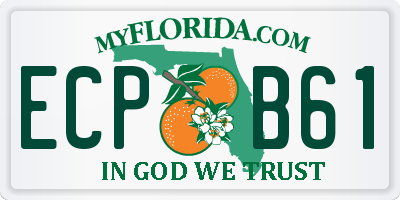 FL license plate ECPB61