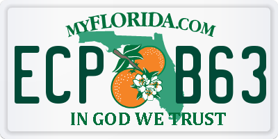 FL license plate ECPB63